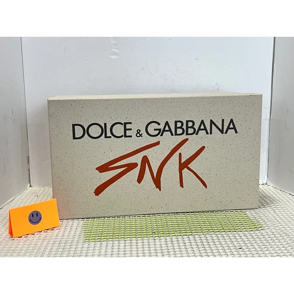 Dolce & Gabbana SNK Low Top Sneakers Bianco Nero Empty Box New